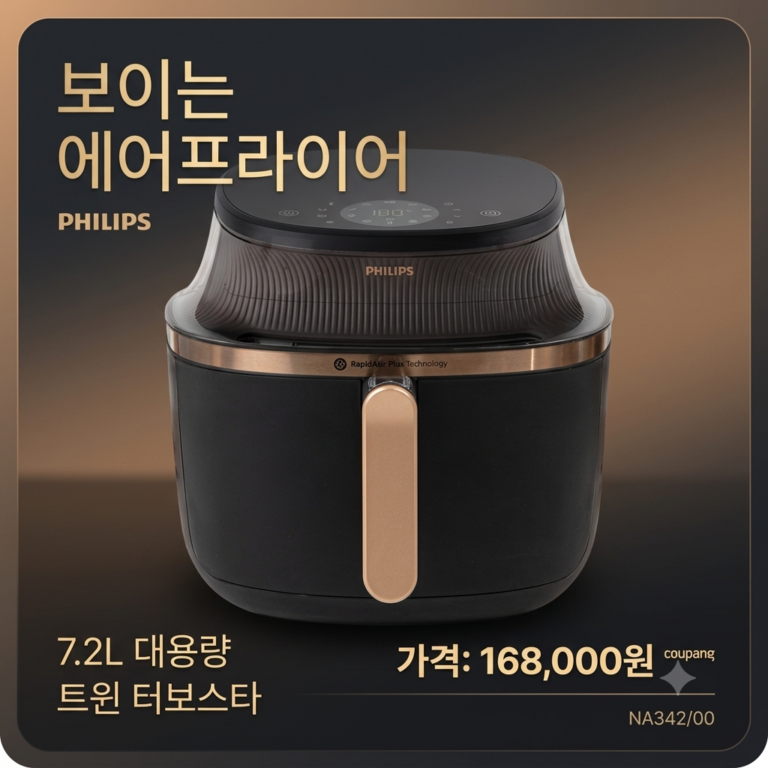 배달 음식 끊게 만든 일등 공신! 겉바속촉 요리가 버튼 하나로 완성 – 필립스 3000 시리즈 보이는 에어프라이어 7.2L